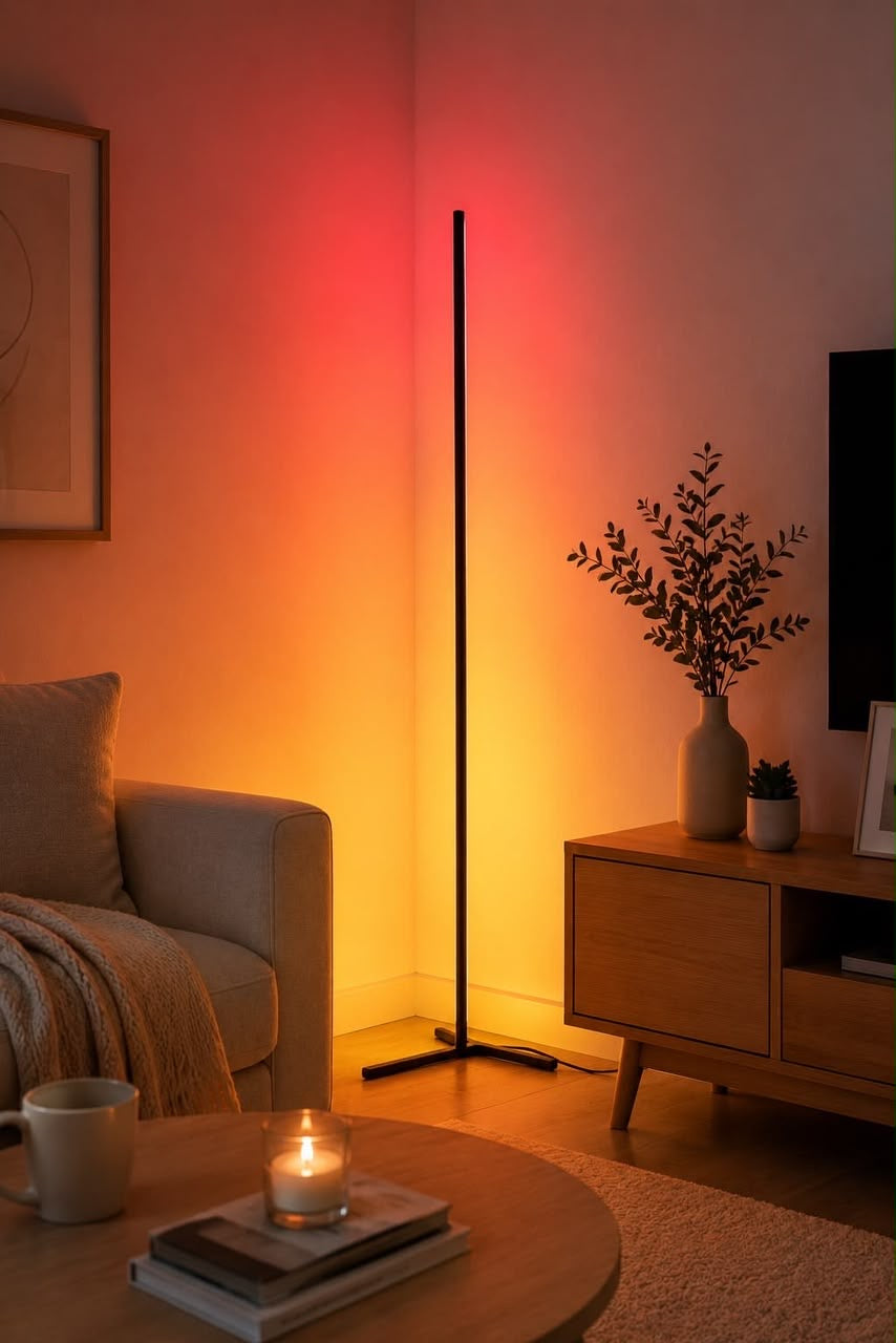 🌈 Lampe LED d’Ambiance RGB sur Pied