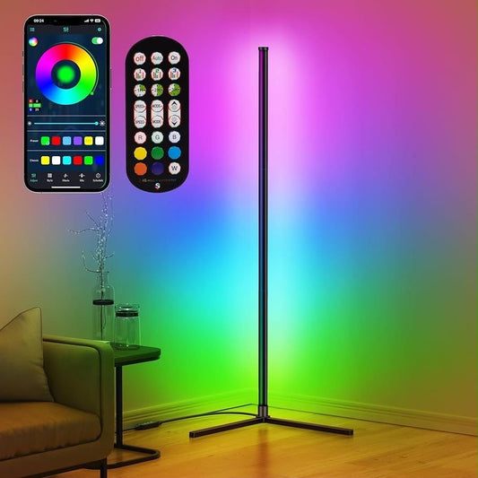 🌈 Lampe LED d’Ambiance RGB sur Pied