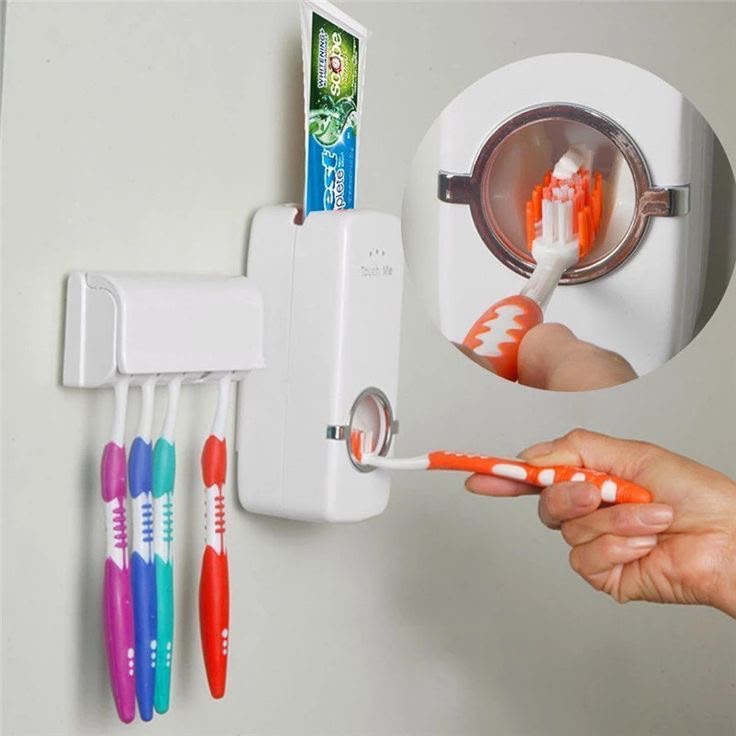 🦷 Distributeur de Dentifrice & Porte-Brosses